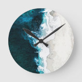 Ozean und Strand Runde Wanduhr (Vorderseite)