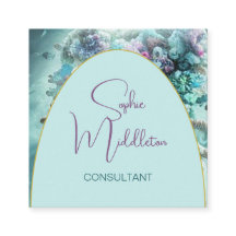 Ozean under Sea Coral QR Business Card