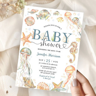 Ozean unter dem Meer Baby Shower Geschlechtsneutra Einladung