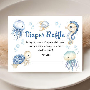 Ozean unter dem Meer Baby Shower Junge Windel-Raff Begleitkarte