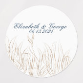 Ozean unter dem Meer Elegante Hochzeit Etiketten (Design 1)