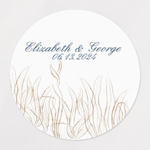 Ozean unter dem Meer Elegante Hochzeit Etiketten