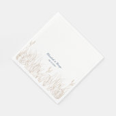 Ozean unter dem Meer Elegante Hochzeit Serviette (Ecke)