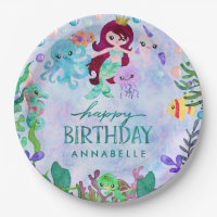 Ozean Unter dem Meer Meerjungfrau Thema Happy Birt
