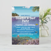 Ozean Unterhalb der Party Einladung am Meeresstran (Stehend Vorderseite)