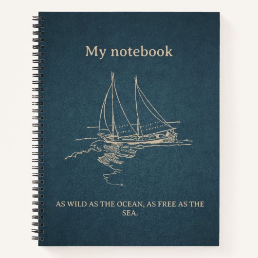 Ozean-Vibes-Notizbuch – Strandjournal Notizblock (Vorderseite)
