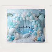 Ozean-Wal-Ballonbogen-Hintergrund Wandteppich (Vorderseite (Horizontal))