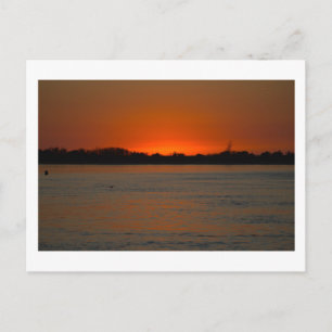 Ozean-Wasserlandschaft Sonnenuntergang Postkarte