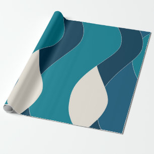 Ozean-Wellen-inspiriertes Wasser-Seeseemarine Geschenkpapier