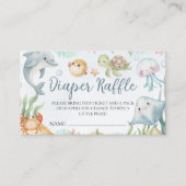 Ozean-Windel-Raffle-Tickets Begleitkarte (Vorderseite)
