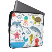 Ozean Wonders Sea Life Ocean Creatures Muster Laptopschutzhülle (Vorne Rechts)