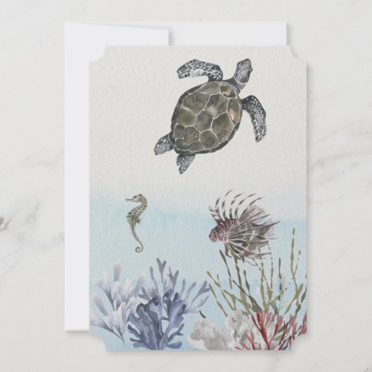 Ozeanalter Zahl Geburtstag Einladung (Rückseite)