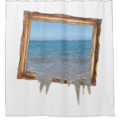 Ozeanausbreitung aus Bilderrahmen Duschvorhang (Vorderseite)