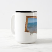 Ozeanausbreitung aus Bilderrahmen Zweifarbige Tasse (Vorderseite Links)
