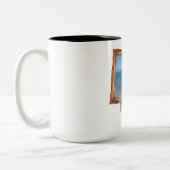 Ozeanausbreitung aus Bilderrahmen Zweifarbige Tasse (Links)