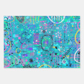 Ozeanblasen: Maximalistische Kunst Geschenkpapier Set (Vorderseite)