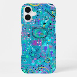Ozeanblasen: Maximalistische Kunst iPhone 16 Plus Hülle