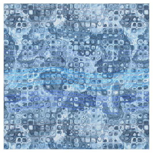 Ozeanblau abstraktes Wassermuster Stoff (Nahaufnahme)