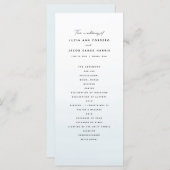 Ozeanblau-Aquarell-Hochzeit in Urlaubsort Programm (Vorne/Hinten)