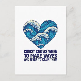 Ozeanblau Christus und die Wellen gestalten Feiertagspostkarte
