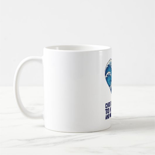 Ozeanblau Christus und die Wellen gestalten Kaffeetasse (Links)