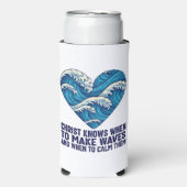 Ozeanblau Christus und die Wellen gestalten Selters Dosenkühler (Seltzer Vorderseite)