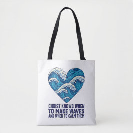 Ozeanblau Christus und die Wellen gestalten Tasche
