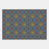 Ozeanblau-geometrisches Muster Nr. 1 Geschenkpapier Set (Vorderseite 2)