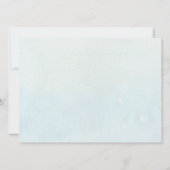 Ozeanblau grüne Wasserfarbe Transparente Original Einladung (Rückseite)