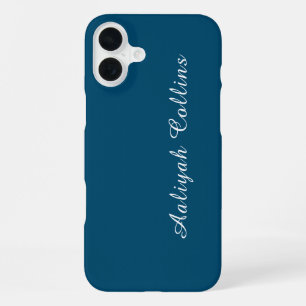 Ozeanblau Minimalist Modern Profi iPhone 16 Plus Hülle