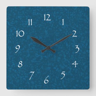 Ozeanblau-Motchelmuster Quadratische Wanduhr