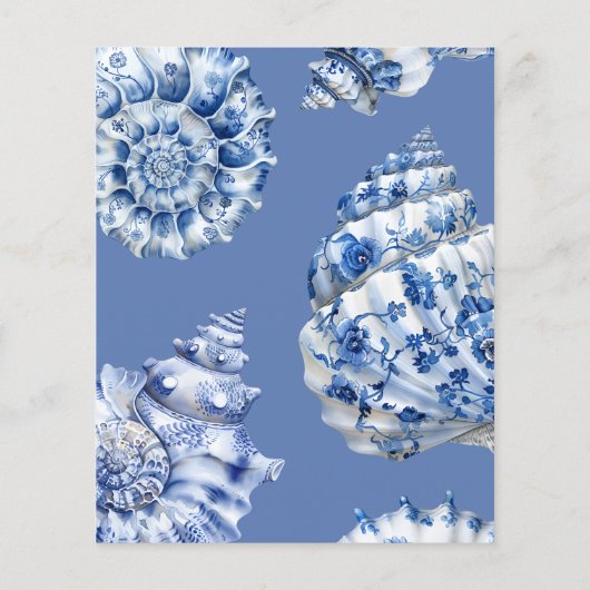 Ozeanblau Muscheln Flyer (Hinten)