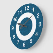 Ozeanblau-Muster Große Wanduhr (Winkel)