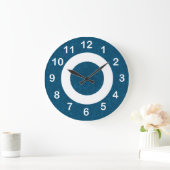 Ozeanblau-Muster Große Wanduhr (Zuhause)