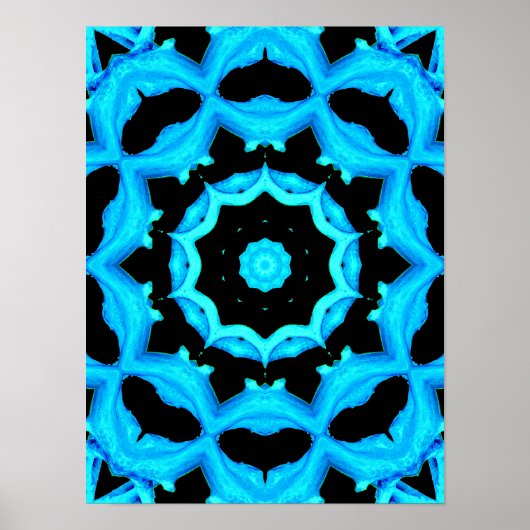 Ozeanblau Poster (Vorne)