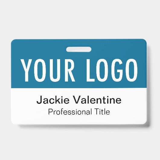 Ozeanblau-PVC-Abzeichen Horizontale Bezeichnung de Ausweis (Vorderseite)