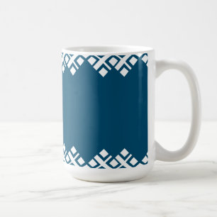 Ozeanblau und weißes Mono-Zickzack Kaffeetasse