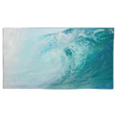 Ozeanblau-Wellenbrechen Kissenbezug (Vorderseite-Links)