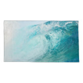 Ozeanblau-Wellenbrechen Kissenbezug (Rückseite-Links)