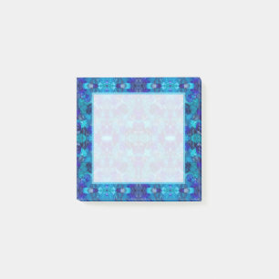 Ozeanblaue abstrakte Alkoholtinten-Kunst Post-it Klebezettel