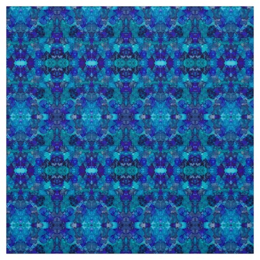 Ozeanblaue abstrakte Alkoholtinten-Kunst Stoff (Muster)