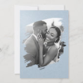 Ozeanblaue Küstenromantik-Hochzeit Save The Date (Rückseite)