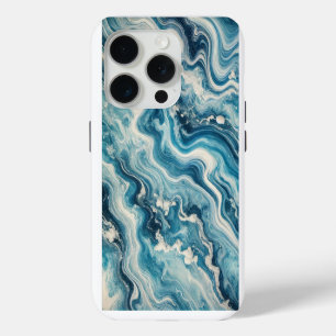 Ozeanblaue Marmor-Optik mit weißen Streifen  Case-Mate iPhone Hülle