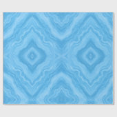 Ozeanblaue Marmorierung Geschenkpapier (Flach)