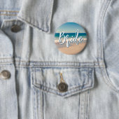 Ozeanblaue Strandfoto-Braut Szene Button (Beispiel)