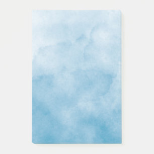 ozeanblaue Wasserfarben Hintergrundfolie Verpackun Post-it Klebezettel