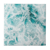 Ozeanblaue Wellen Fliese (Vorderseite)