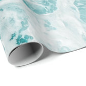 Ozeanblaue Wellen Geschenkpapier (Rolleneckpunkt)