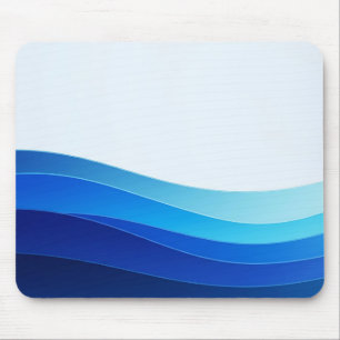 Ozeanblaue Wellen-Mauspad mit Lagen Mousepad