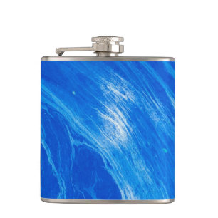 Ozeanblaue Wellen Sommertime Flachmann